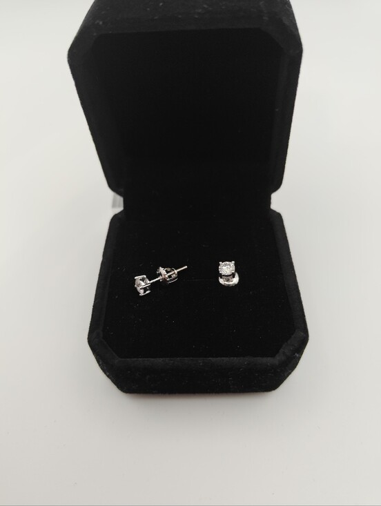 Other - 4MM 925S Silver PLATED IN WHITE GOLD Studs silver 25